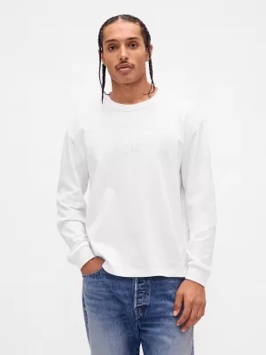 Pánske tričko GAP LONGSLEEVE TEE 838354-03 OPTIC WHITE