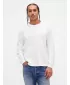Pánske tričko GAP LONGSLEEVE TEE 838354-03 OPTIC WHITE