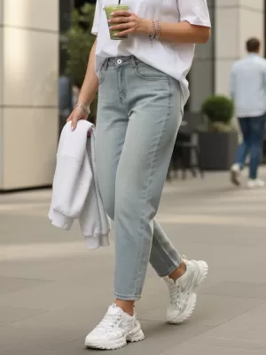 Dámske nohavice DSTREET UY2858 MODRÁ