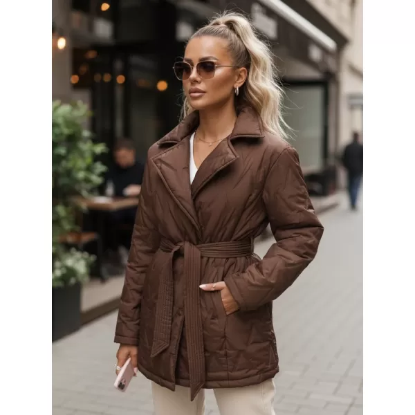 Dámska bunda DSTREET TY5586 HNEDÁ 