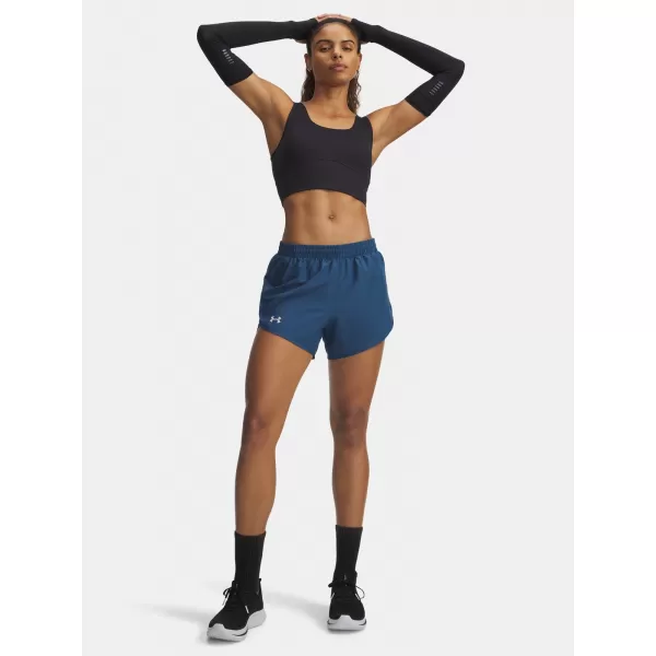  Dámske kraťasy UNDER ARMOUR UA FLY BY 3'' SHORTS 1382438-498 MODRÁ 