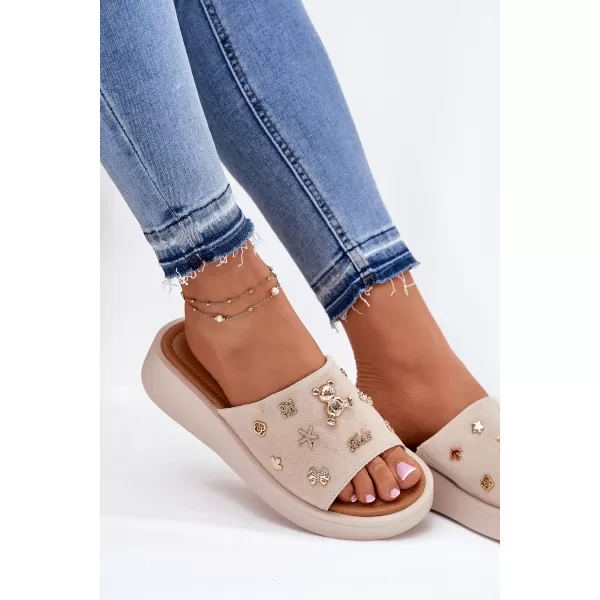  Dámske šľapky VINCEZA 66741 BEIGE 