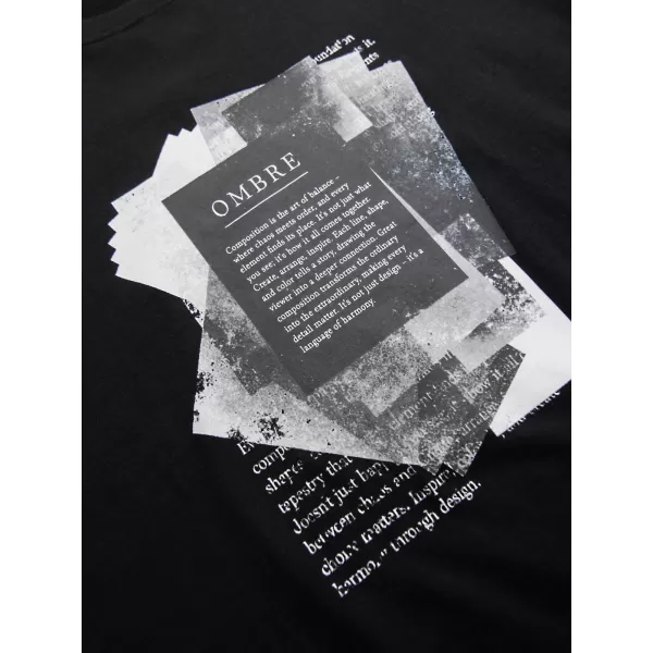  Pánske tričko OMBRE OM-TSPT-0261 BLACK 