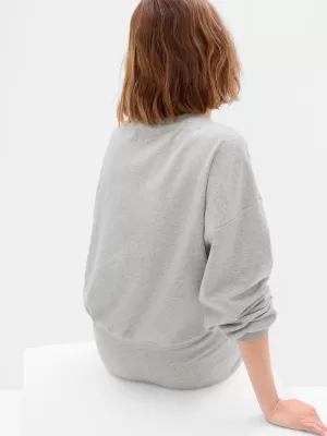 Dámska mikina GAP LOGO VOLUME SLEEVE SWEATSHIRT 476351-02 LIGHT HEATHER GREY