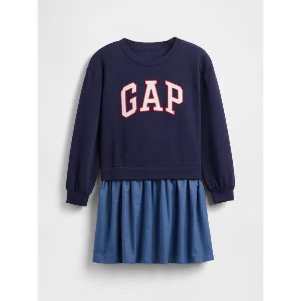  Detské šaty GAP LOGO DRESS 824382-00 NAVY UNIFORM 