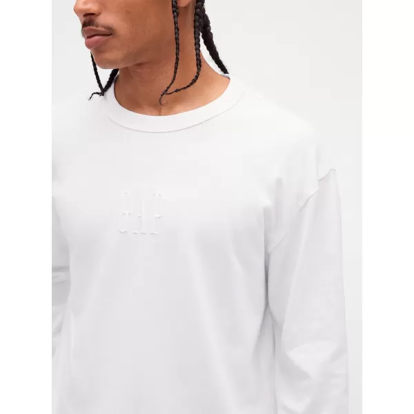  Pánske tričko GAP LONGSLEEVE TEE 838354-03 OPTIC WHITE 