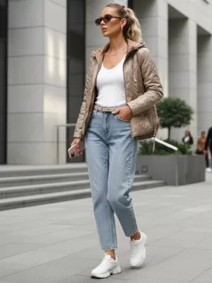 Dámska bunda DSTREET TY5633 KARAMELOVÁ