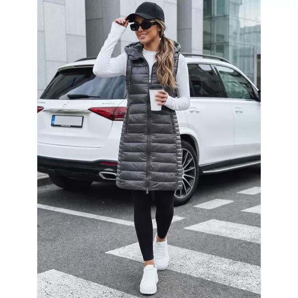  Dámska vesta DSTREET TY5254 TMAVO ŠEDÁ 