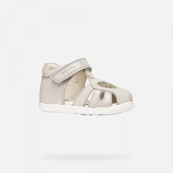  Dievčatá prvé kroky GEOX SANDAL MACCHIA B654WA0MAEWC0262 ŠEDÁ 