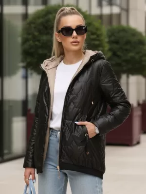 Dámska bunda DSTREET TY5546 ČIERNA