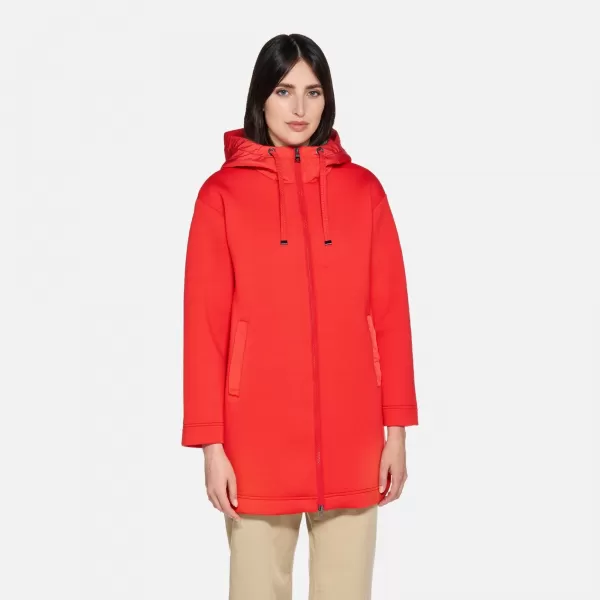  Dámska parka GEOX SWEATER G012427 ČERVENÁ 