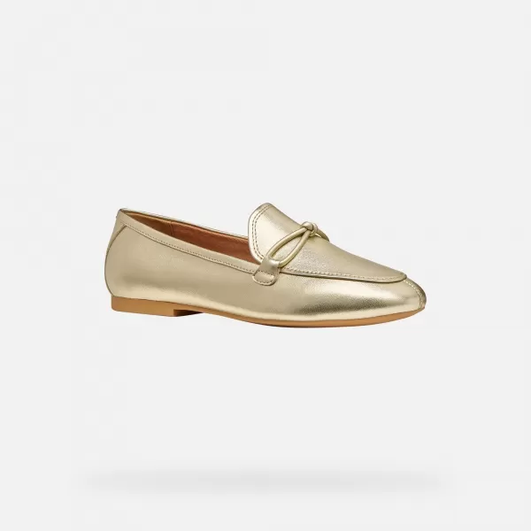  Dámske mokasíny GEOX NEW PALMARIA G012922 ZLATÁ 