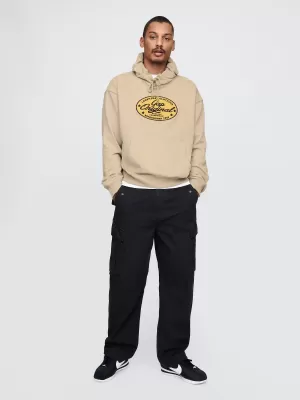 Pánska mikina GAP LOGO PULLOVER HOODIE 744731-01 KHAKI