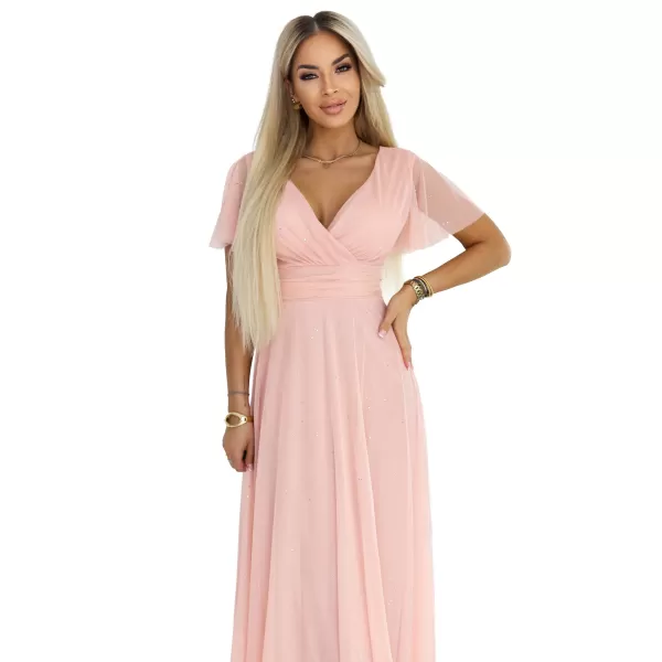  Dámske šaty NUMOCO 635-7 BROSKYŇOVÁ 