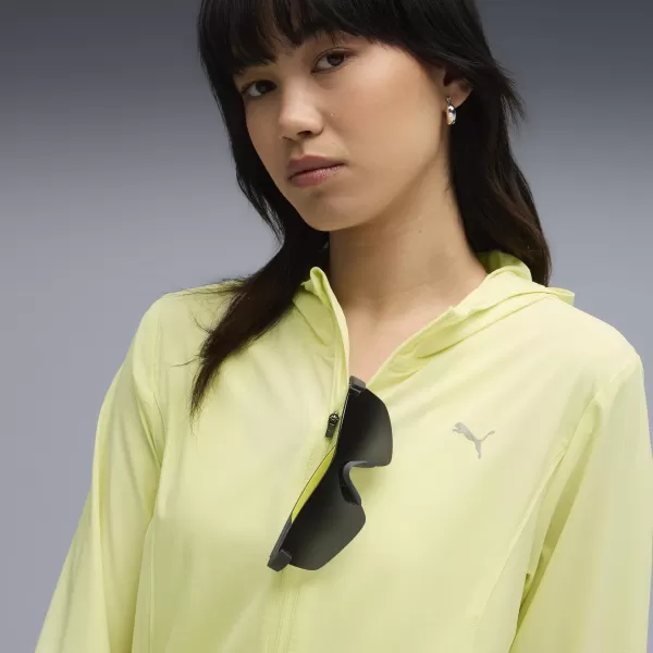  Dámska bunda PUMA RUN VELOCITY WOVEN JACKET W 526584-35 ZLATÝ MESIAC 