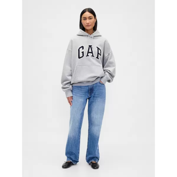  Pánska mikina GAP HEAVYWEIGHT LOGO HOODIE PULLOVER 823104-05 LIGHT GREY HEATHER 