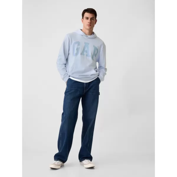  Pánska mikina GAP TONAL LOGO PULLOVER HOODIE 412282-03 BICOASTAL BLUE 