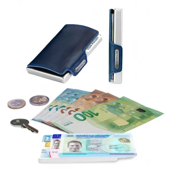  Peňaženka MONDRAGHI ELEGANCE PLUS MODRÁ 