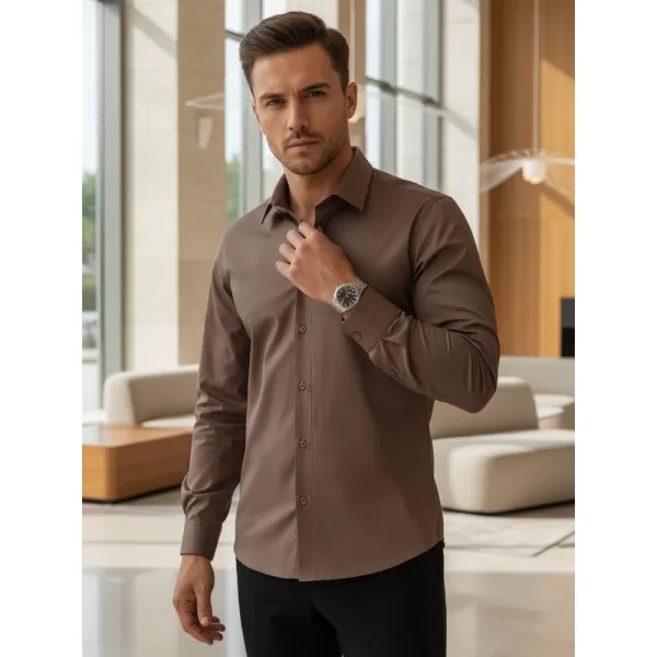  Pánska košeľa DSTREET DX2684 HNEDÁ 