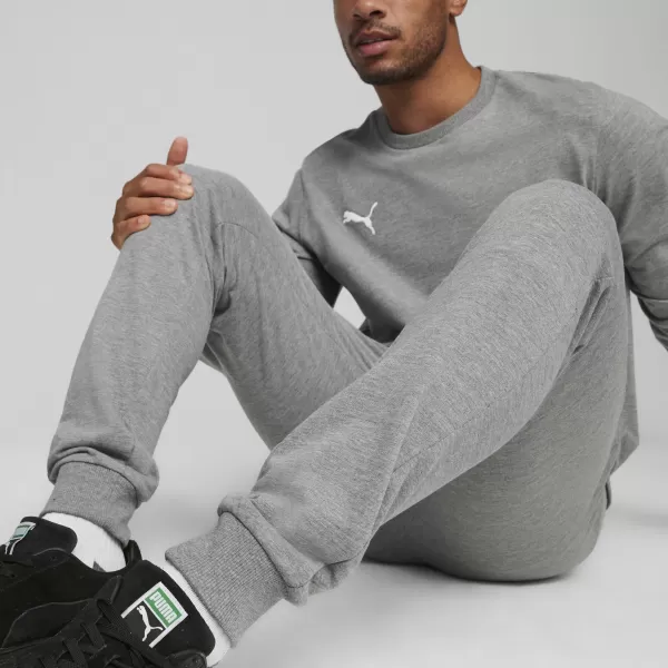  Pánske tepláky PUMA TEAMGOAL CASUALS PANTS 658598_33 MEDIUM GRAY HEATHER/WHITE 