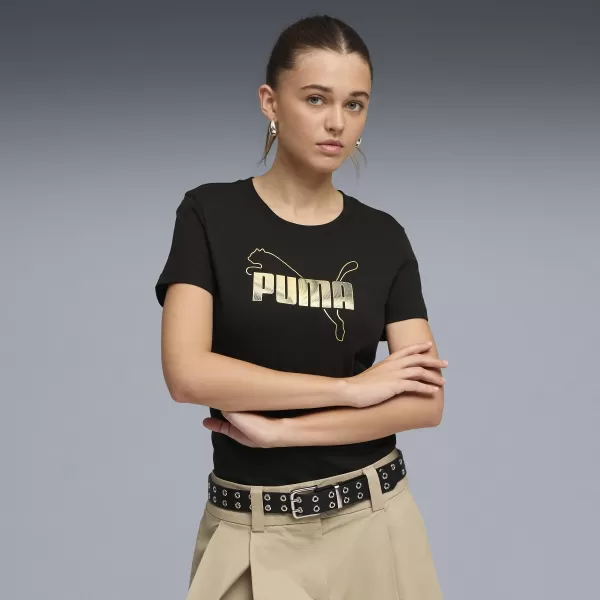  Dámske tričko PUMA ESS LOGO LAB TEE 691824_01 PUMA BLACK 