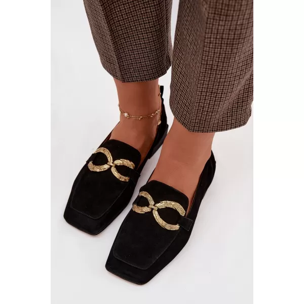  Dámske mokasíny D&A CR61-3115 BLACK 