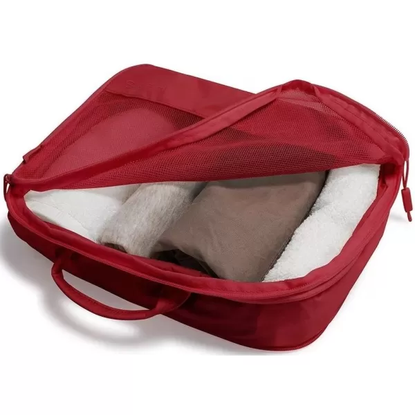  Kufor HEYS Ecotex Compression Packing Cube 4 Pc Set RED MAPLE 