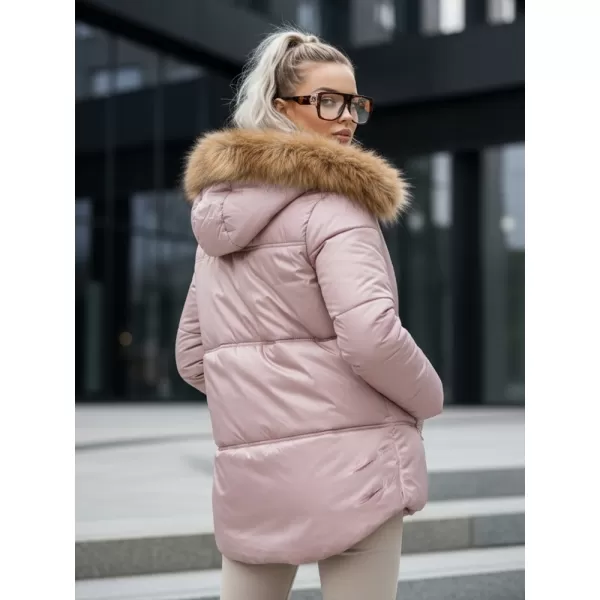  Dámska bunda DSTREET TY5526 RUŽOVÁ 