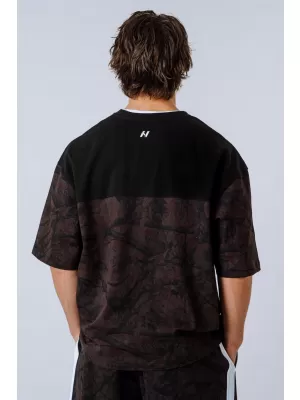 Oversized tričko POWER 898 DARK BROWN CAMO Nebbia