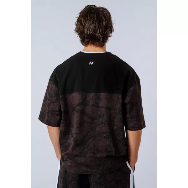 Oversized tričko POWER 898 DARK BROWN CAMO Nebbia 