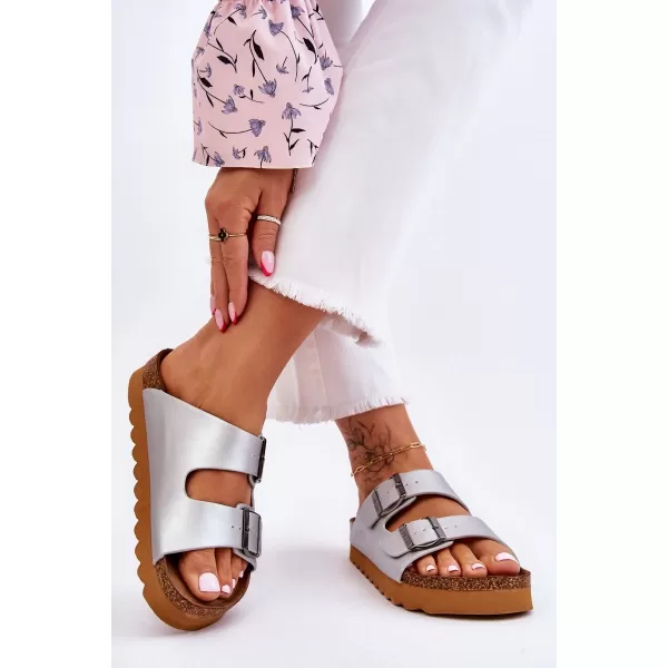 Dámske šľapky BIG STAR LL274476 SILVER Big Star Shoes 
