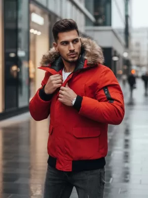 Pánska bunda DSTREET TX2875 ČERVENÁ