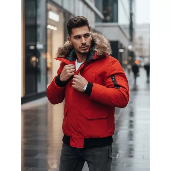  Pánska bunda DSTREET TX2875 ČERVENÁ 