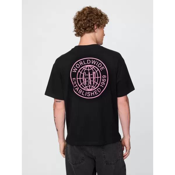  Pánske tričko GAP LOGO TEE 765029-00 TRUE BLACK 