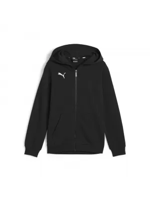 Detská mikina PUMA TEAMGOAL CASUALS HOODED JKT 658596_03 PUMA BLACK/PUMA WHITE