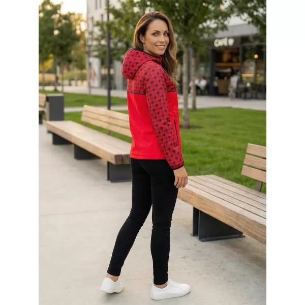  Dámska softshellová bunda premium ALTISPORT VOJ/ALW048JACK01 ČERVENÁ 