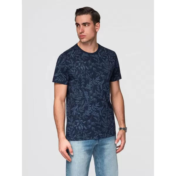  Pánske tričko OMBRE OM-TSFP-0262 NAVY BLUE 