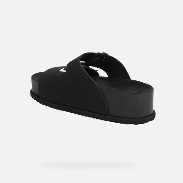  Dámske šľapky GEOX SANDYBETT HIGH G012956 ČIERNA 