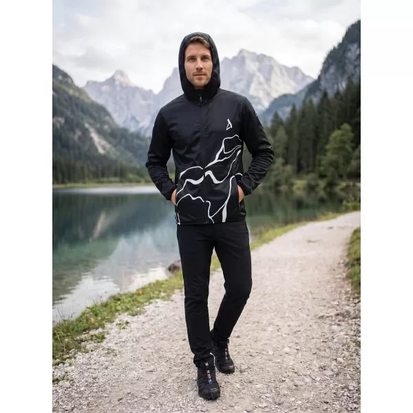  Pánska softshellová bunda premium ALTISPORT VOJ/ALM073JACK01 ČIERNA 