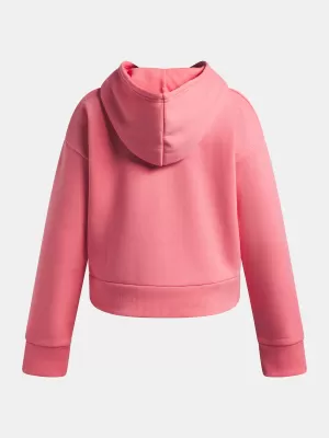 Dievčenská mikina UNDER ARMOUR UA RIVAL FLEECE HOODIE 1379517-600 RUŽOVÁ