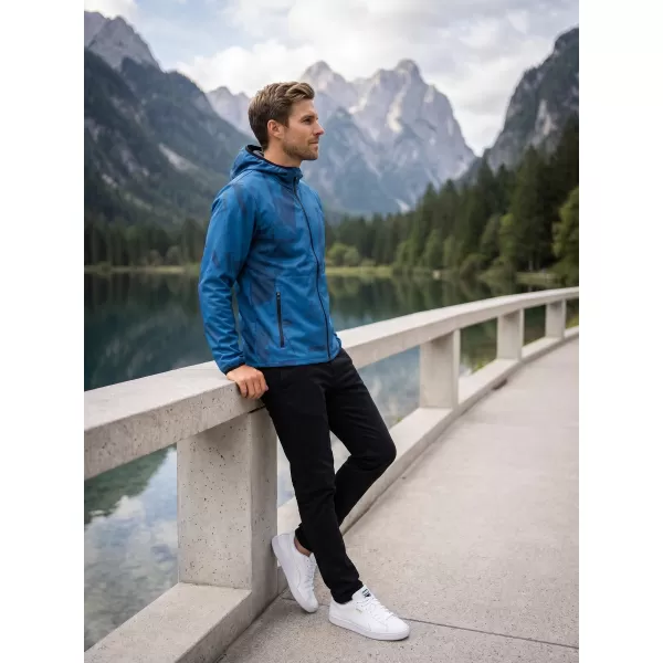  Pánska softshellová bunda premium ALTISPORT VOJ/ALM079JACK01 MODRÁ 