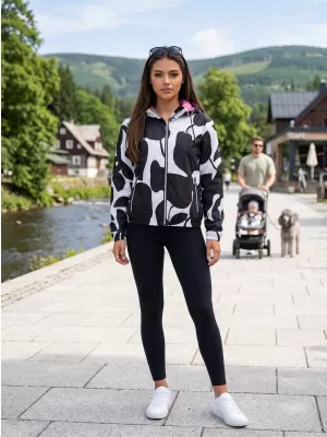 Dámska bunda ALTISPORT HELSIE ČIERNA/BIELA