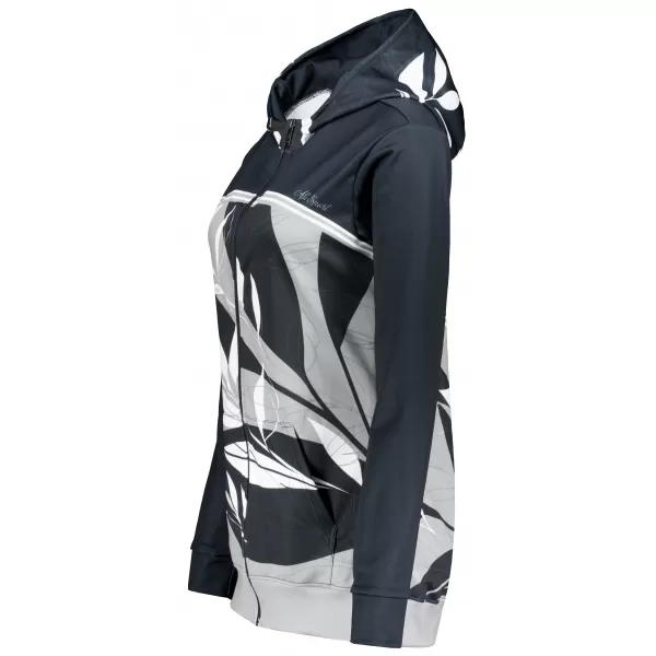  Dámska mikina na zips premium ALTISPORT VOJ/ALW128MI02 ČIERNOBIELA 