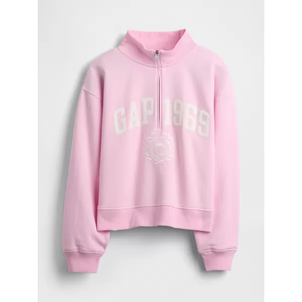  Dámska mikina GAP LOGO HALF ZIP 852841-05 PRIMROSE PINK 