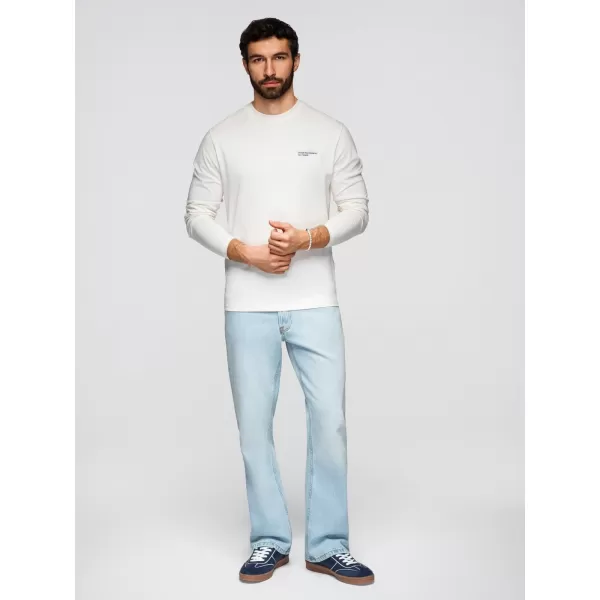  Pánske tričko OMBRE OM-LSPT-0136 WHITE 
