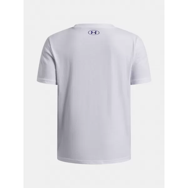  Chlapčenské tričko UNDER ARMOUR B LOGO BLUR SS 6009280-100 BIELA 