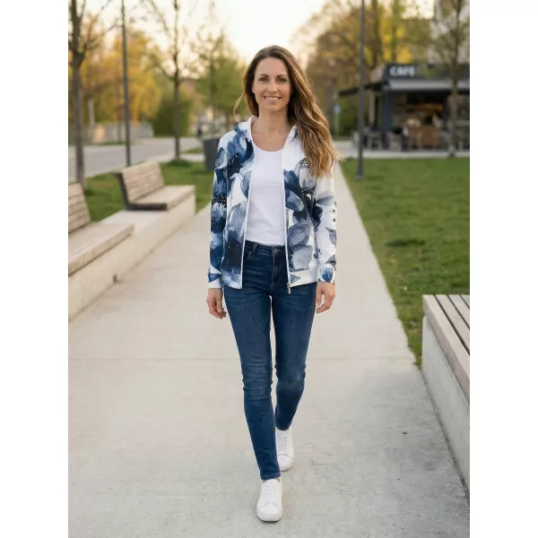  Dámska mikina na zips premium ALTISPORT VOJ/ALW127MI02 ČIERNOBIELA 