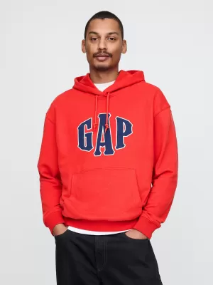 Pánska mikina GAP LOGO PULLOVER HOODIE 744728-02 TOMATO SAUCE