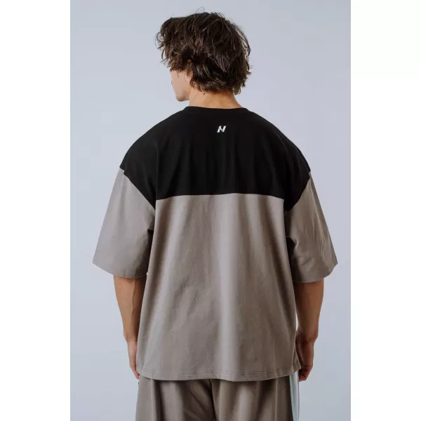 Oversized tričko POWER 898 LIGHT BROWN ASH Nebbia 