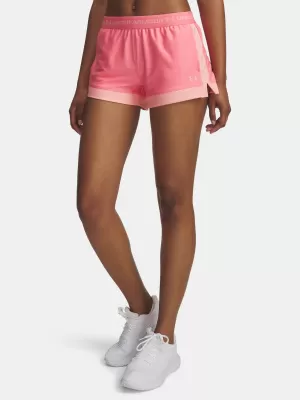 Dámske kraťasy UNDER ARMOUR TECH PLAY UP 3IN COLORBLOCK 6010875-600 RUŽOVÁ